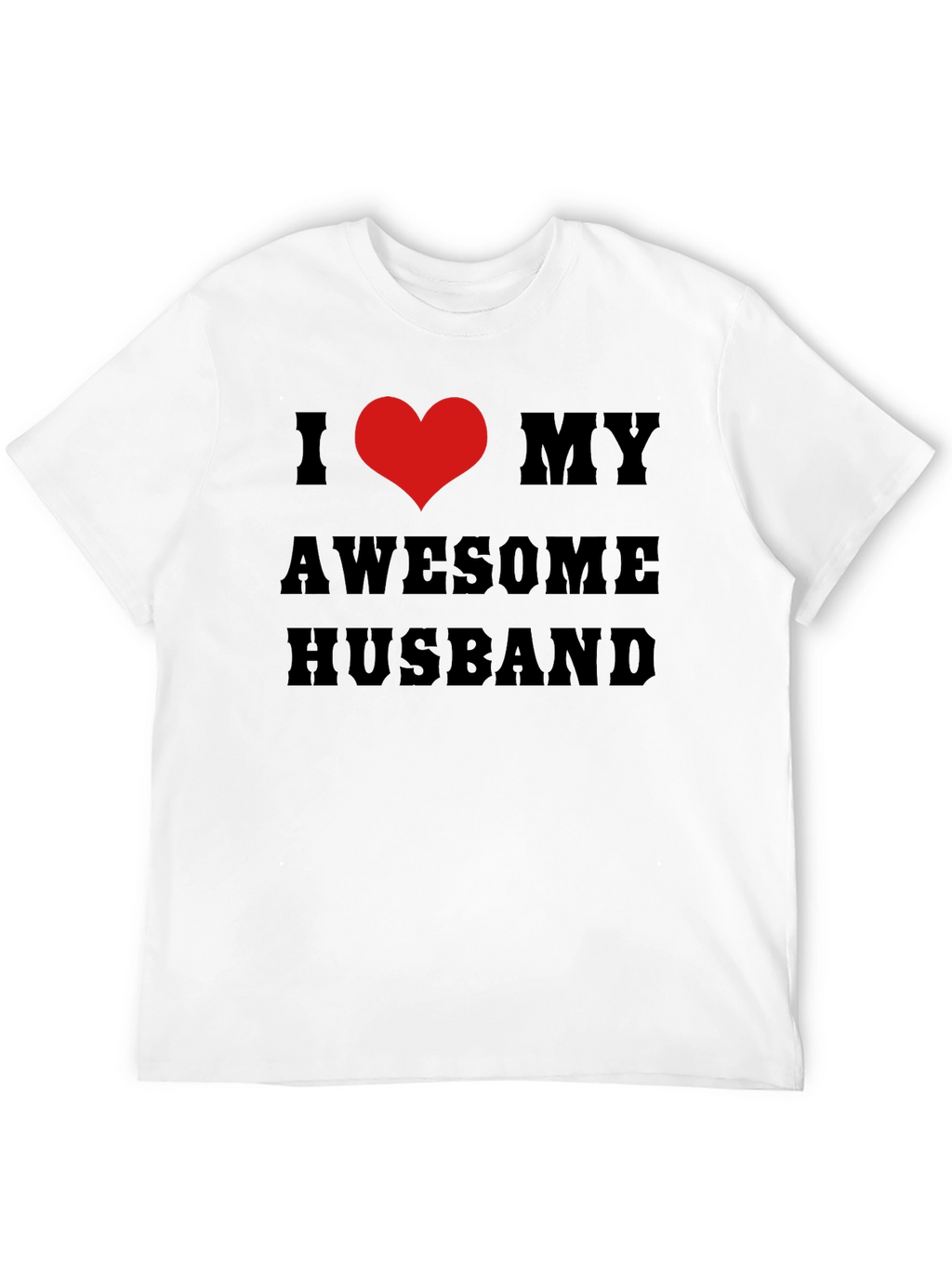 I Heart My Awesome Husband Black T-Shirt