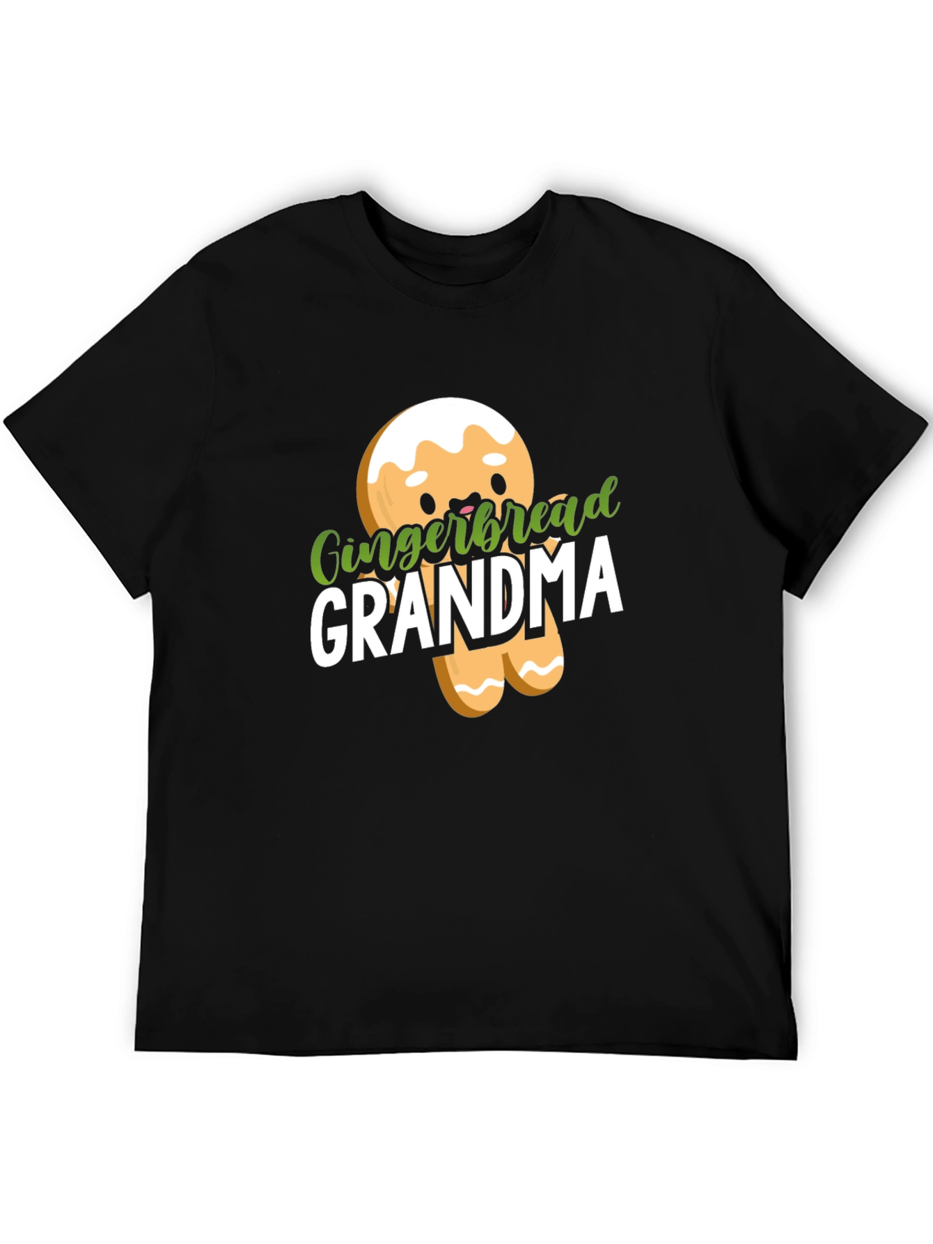Gingerbread Grandma Black T-Shirt