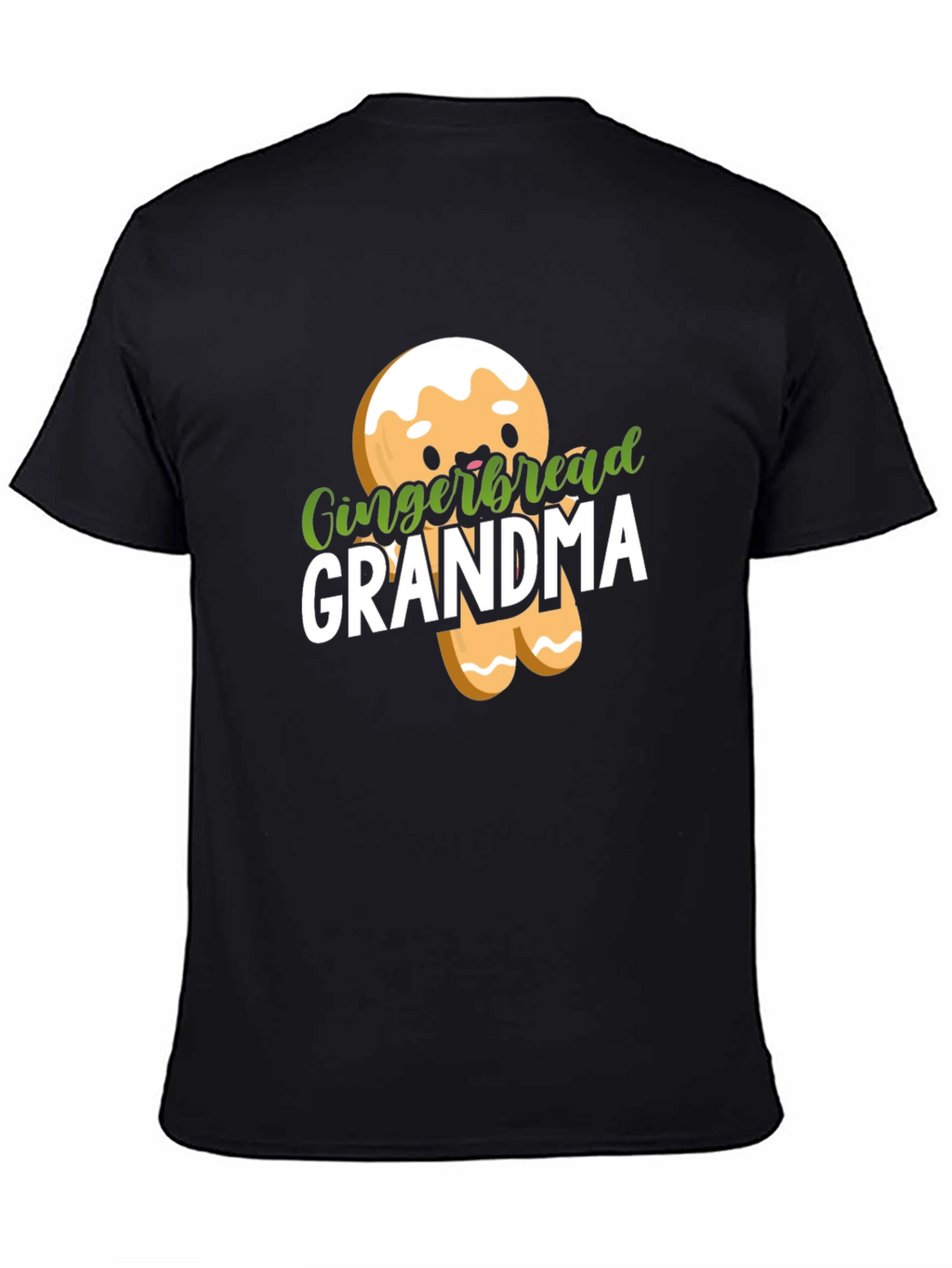 Gingerbread Grandma Black T-Shirt