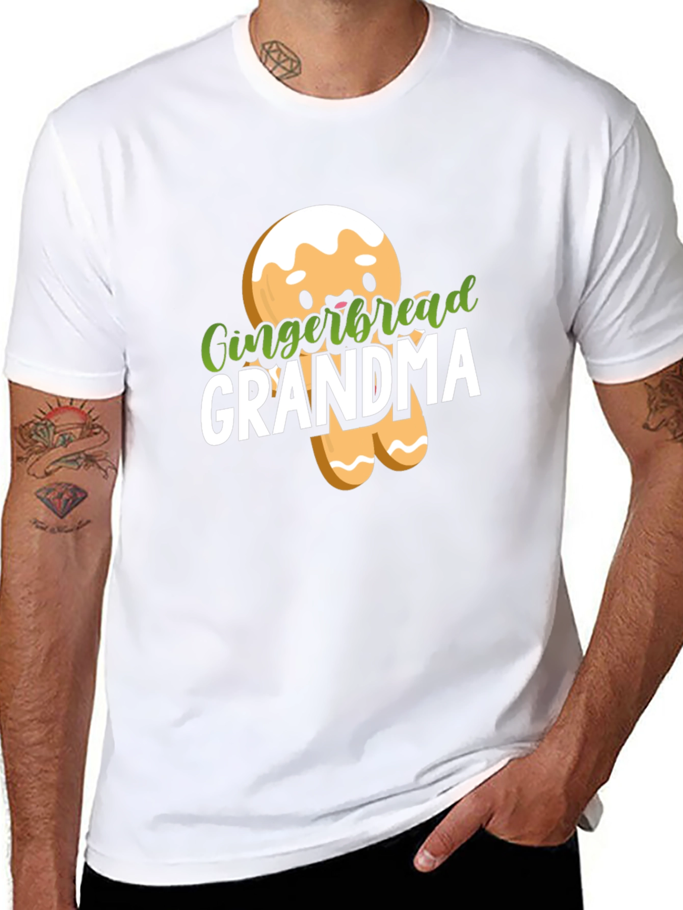 Gingerbread Grandma Black T-Shirt