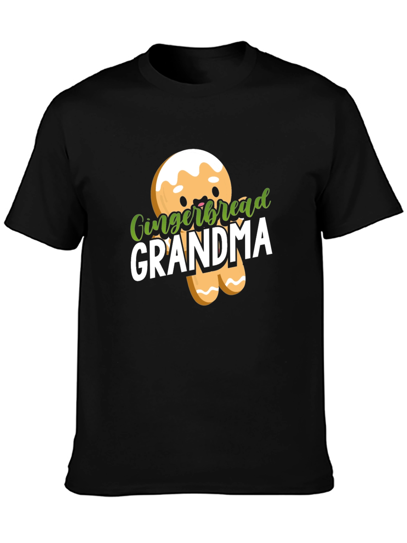 Gingerbread Grandma Black T-Shirt