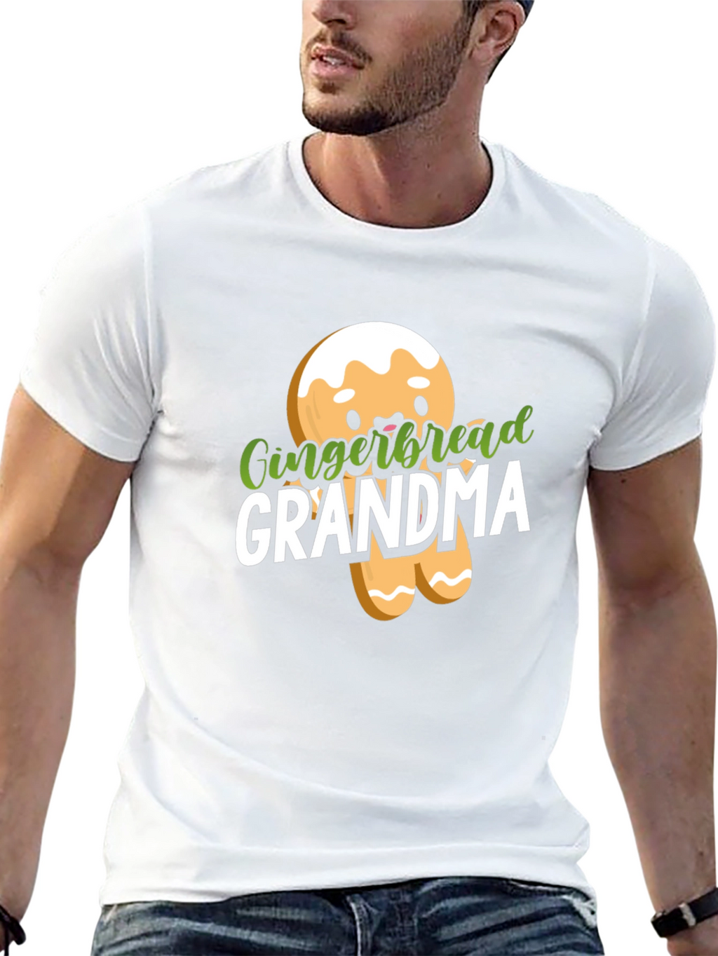Gingerbread Grandma Black T-Shirt