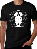 Bunny DJ Graphic Tee - Black Cotton Blend