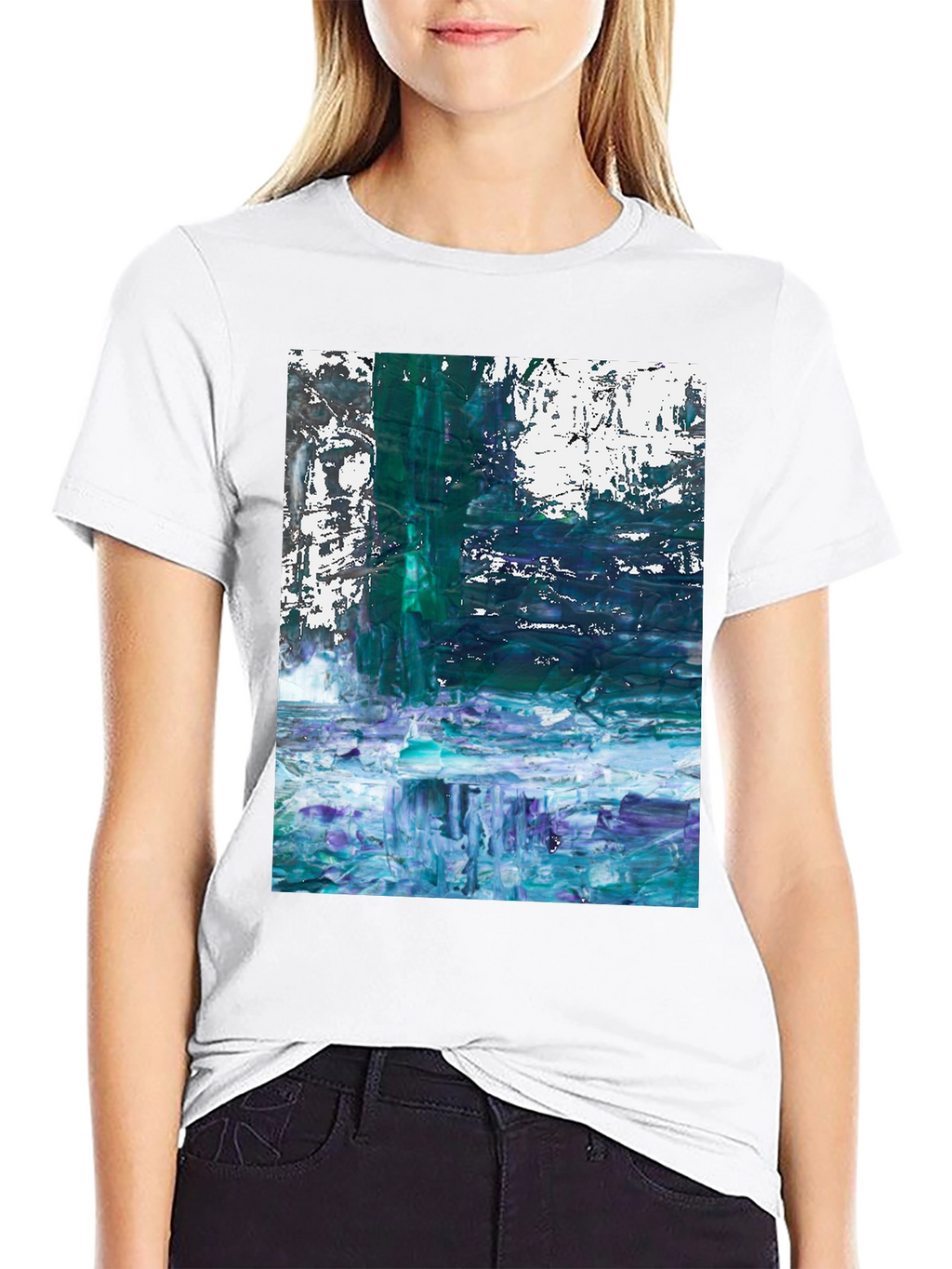 Abstract Art Mens Black T-Shirt