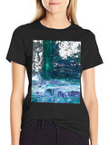 Abstract Art Mens Black T-Shirt