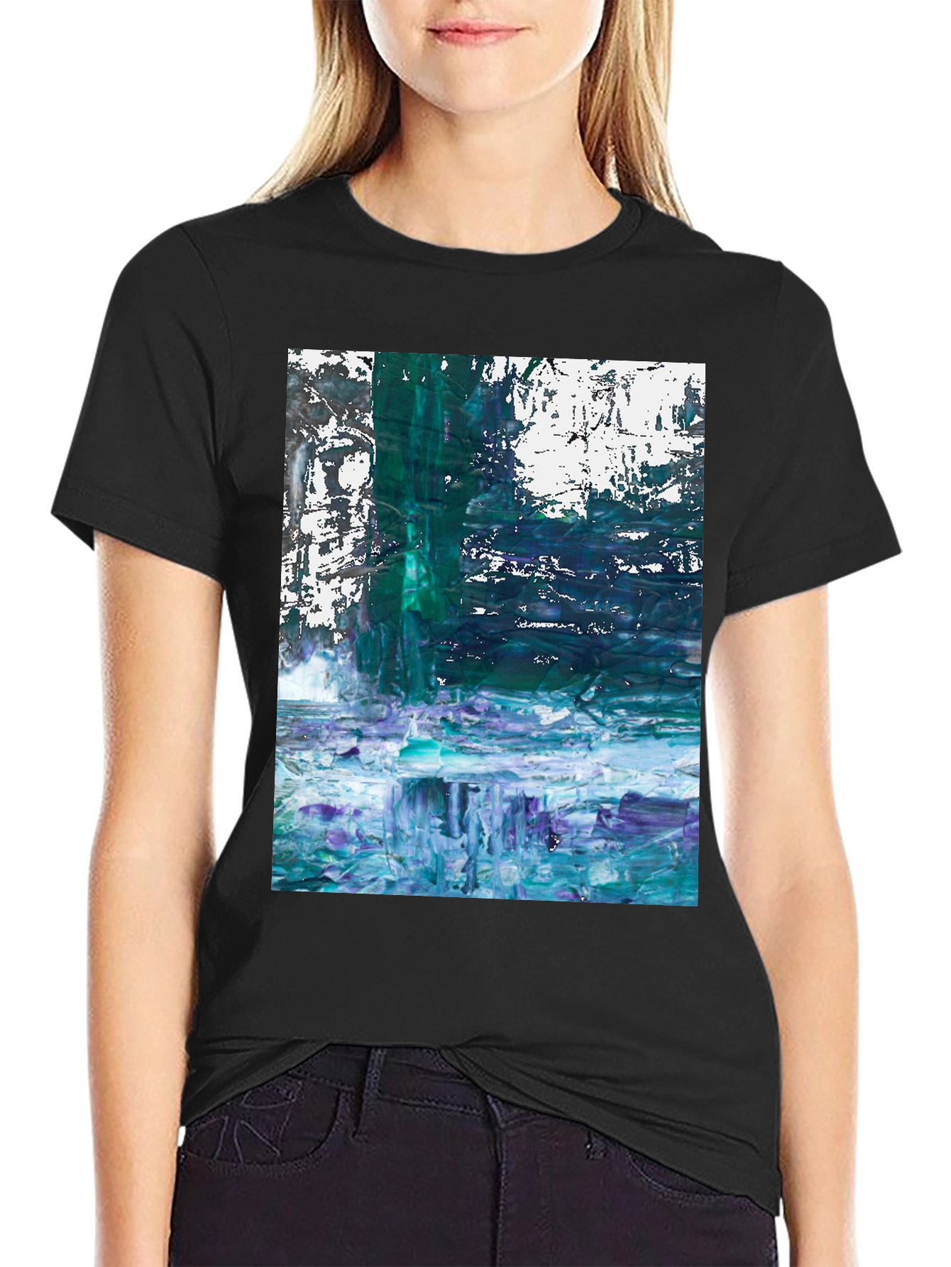 Abstract Art Mens Black T-Shirt