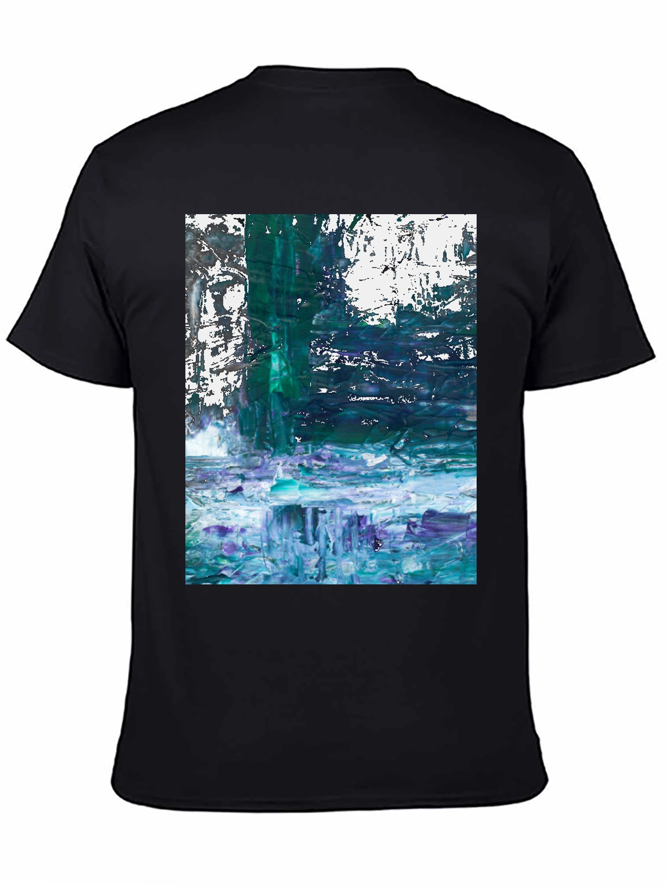 Abstract Art Mens Black T-Shirt