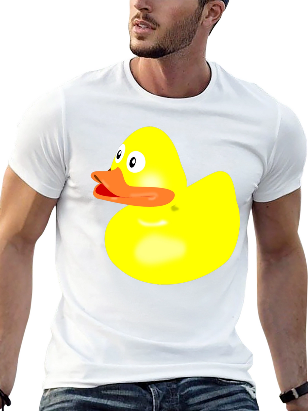 Duck Graphic Tee - Quirky Black Cotton T-Shirt
