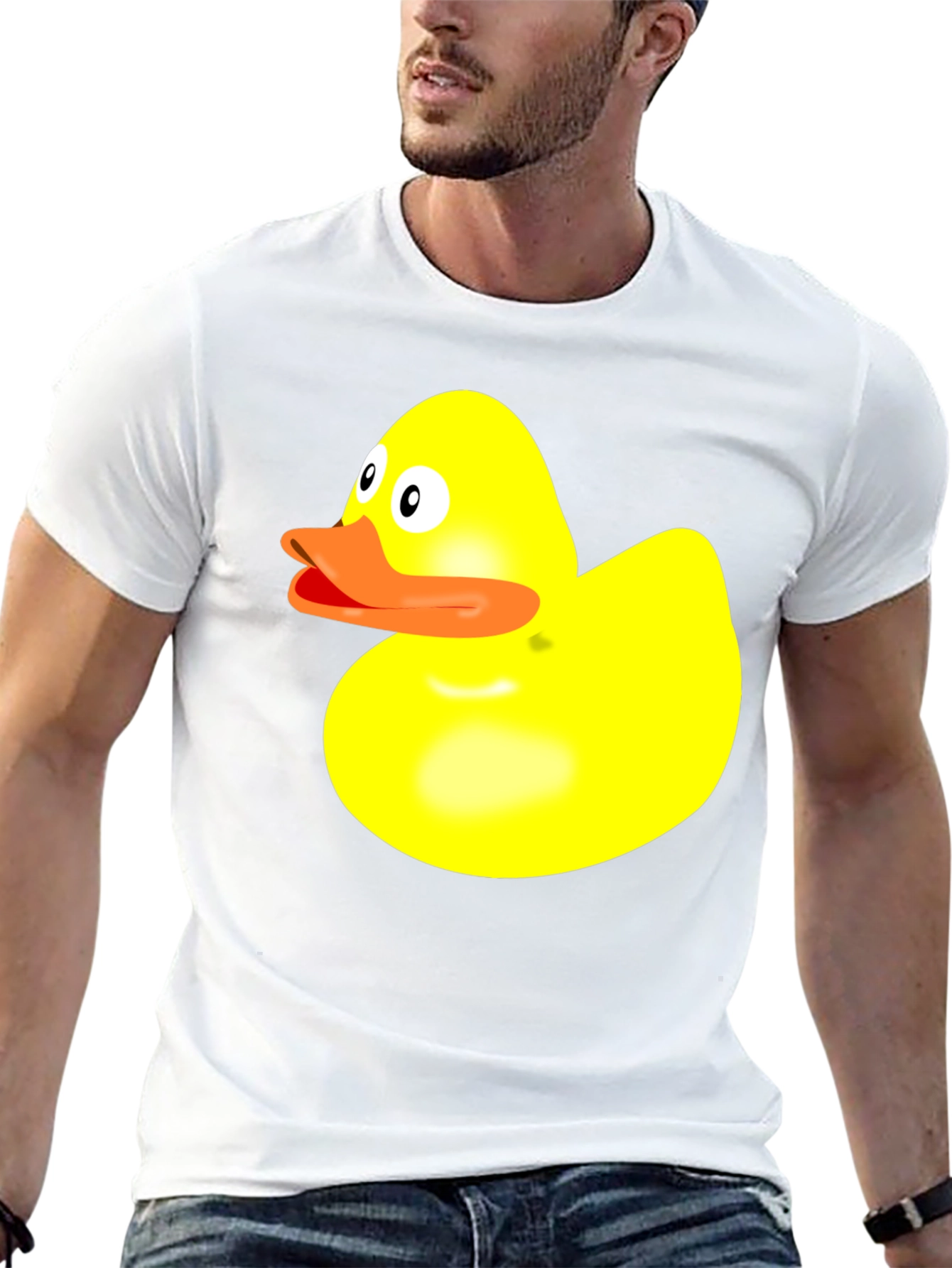 Duck Graphic Tee - Quirky Black Cotton T-Shirt
