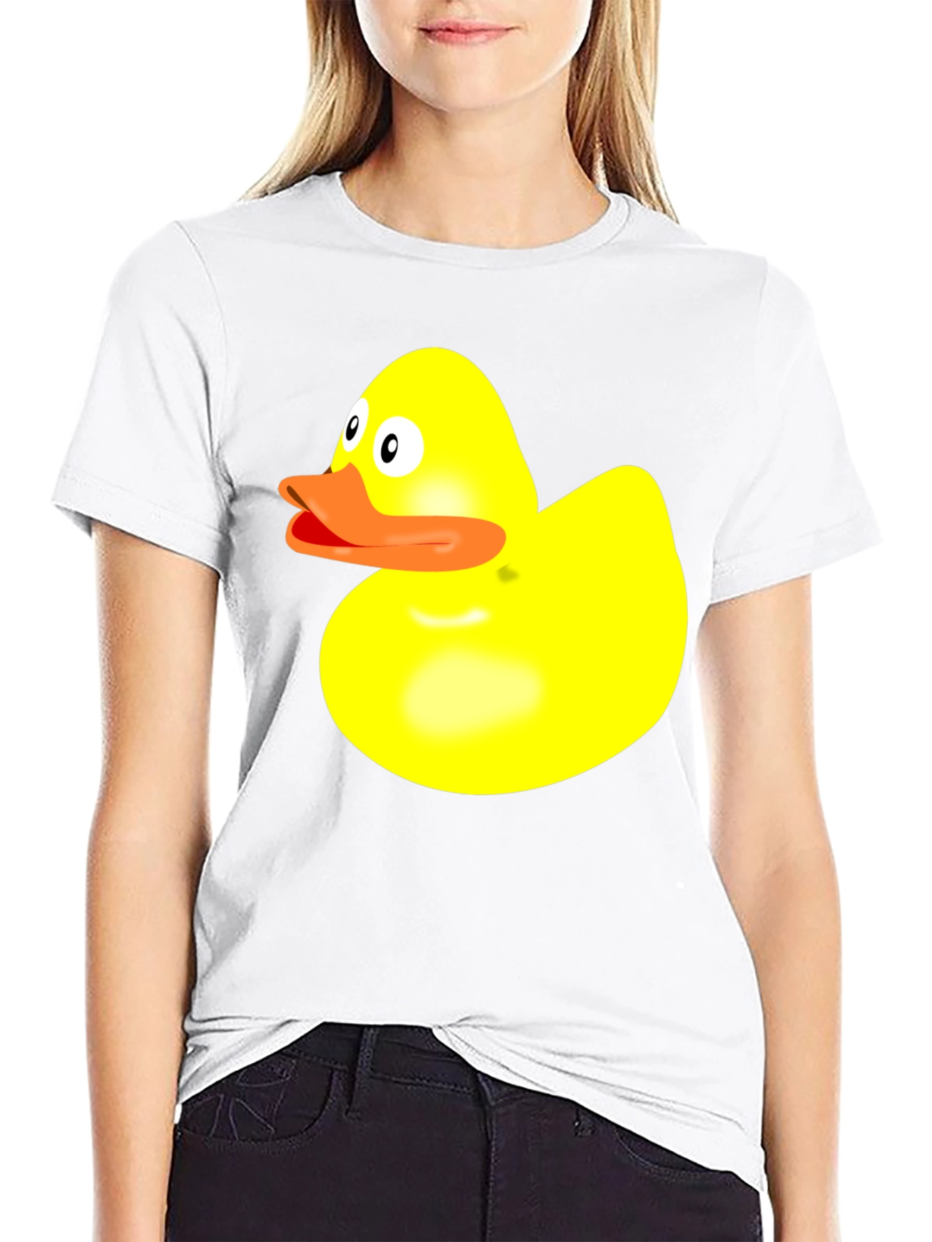 Duck Graphic Tee - Quirky Black Cotton T-Shirt