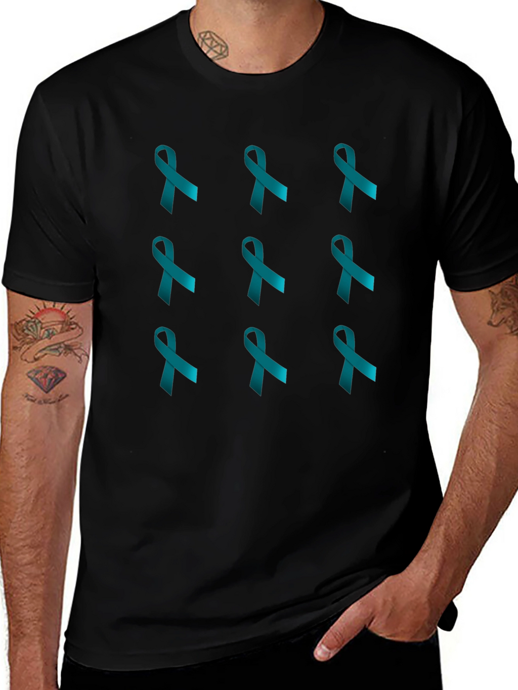 Teal Ribbon T-Shirt - Awareness & Support