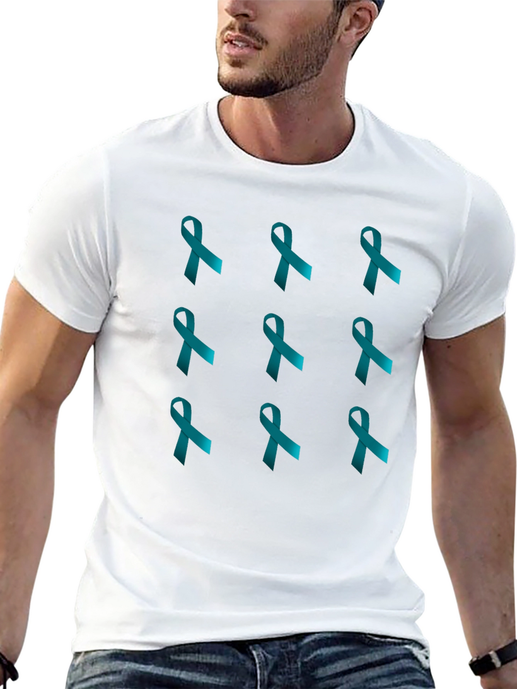 Teal Ribbon T-Shirt - Awareness & Support