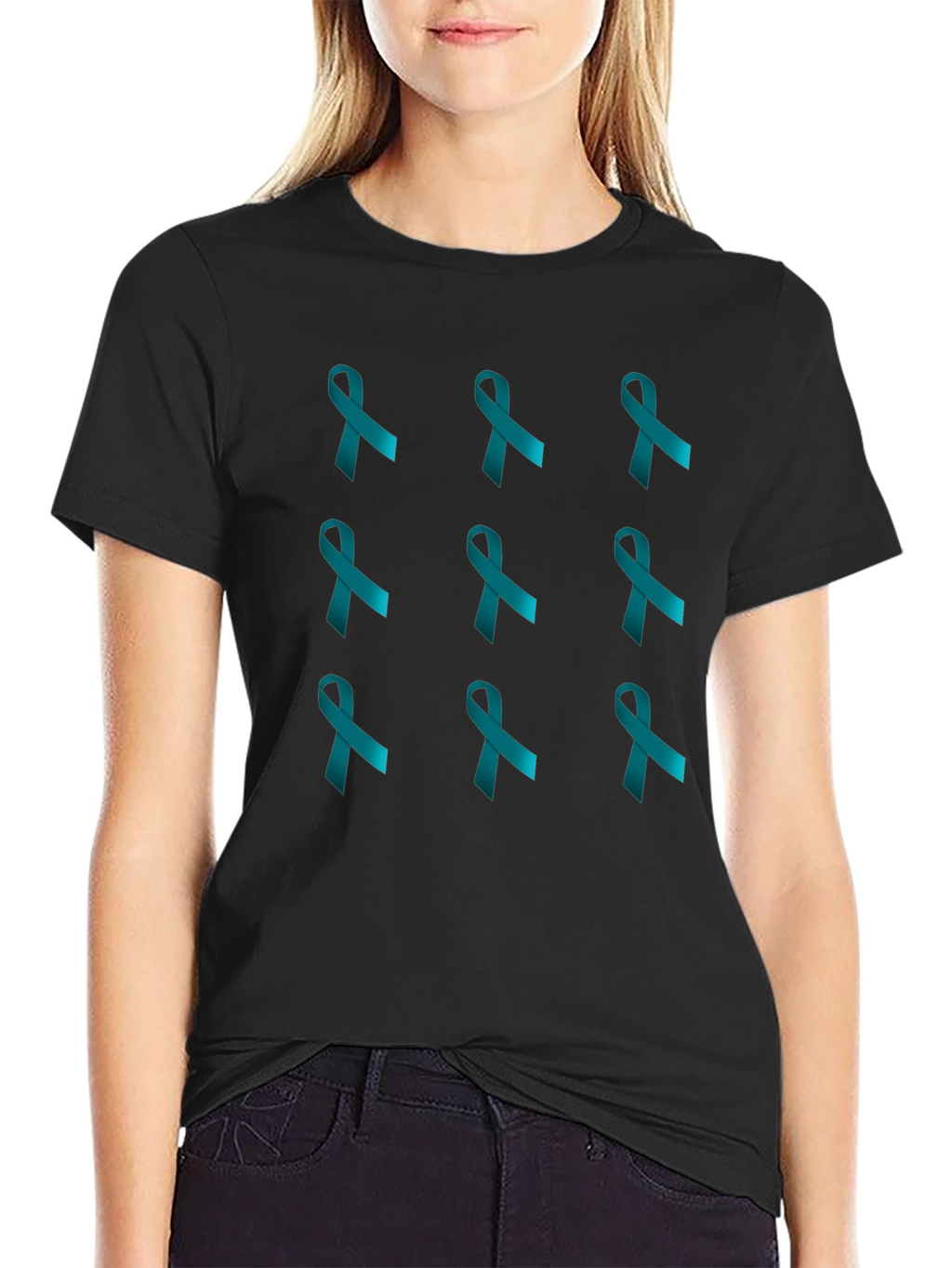 Teal Ribbon T-Shirt - Awareness & Support