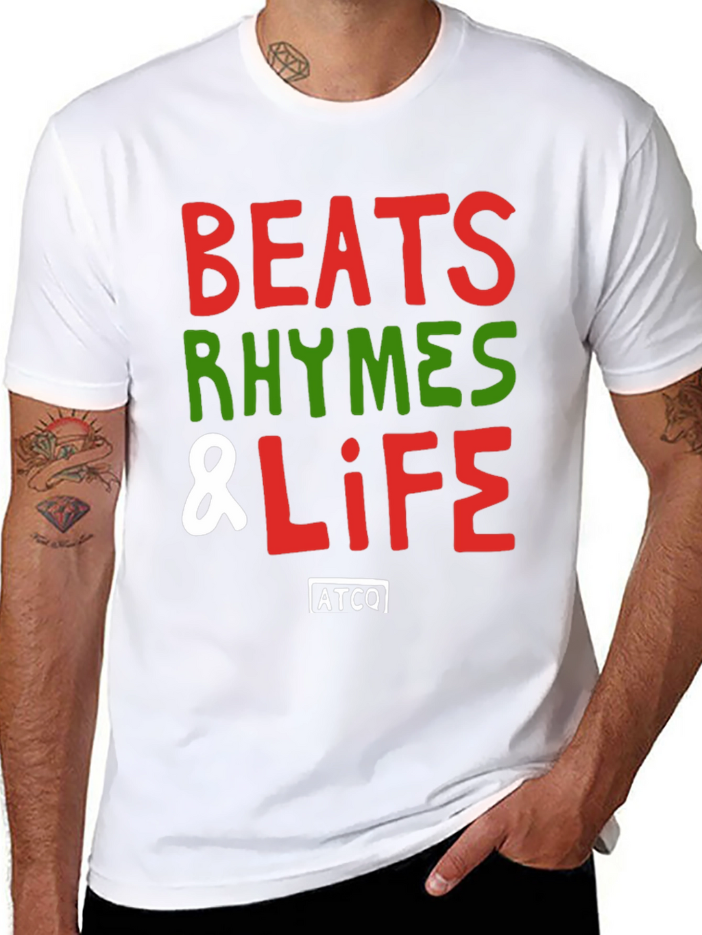 Beats Rhymes & Life Crew Neck T-Shirt