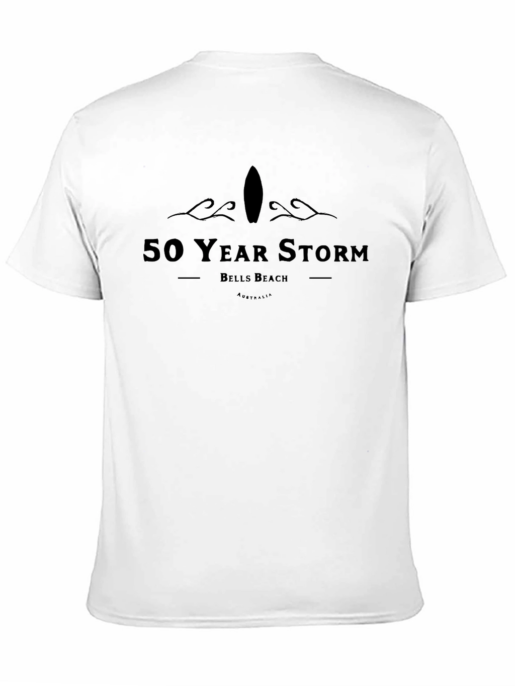 50 Year Storm Bells Beach Black T-Shirt