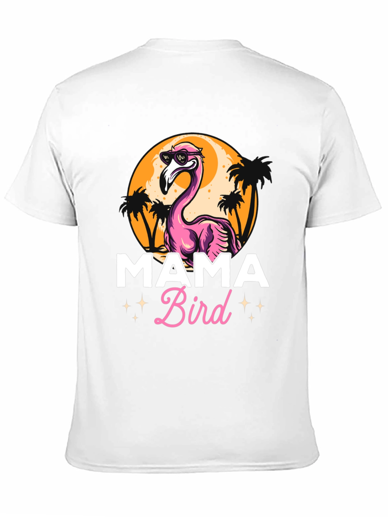 Mama Bird Flamingo Graphic Tee - Cool Mothers Day Gift