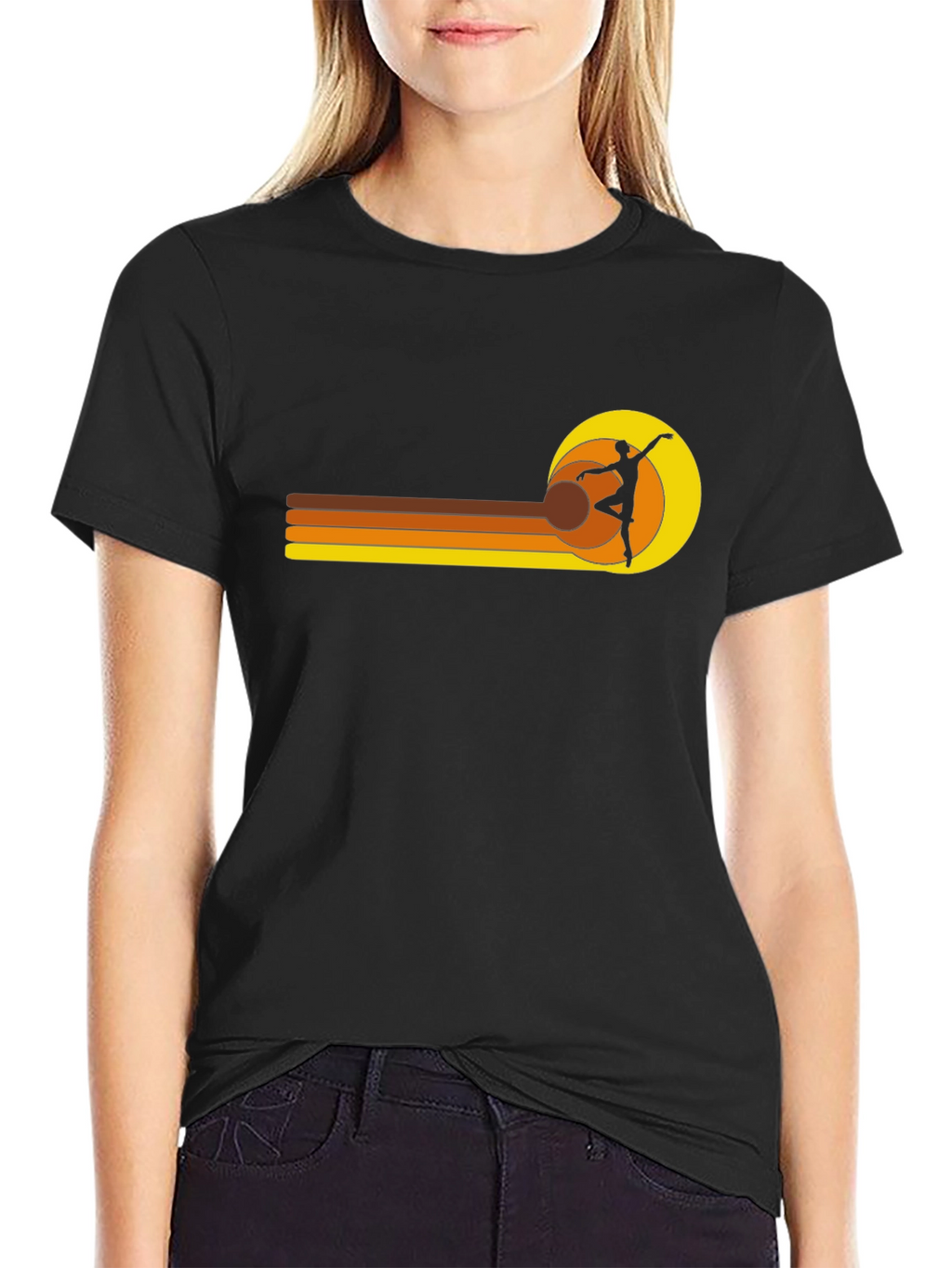 Retro Dancer Black T-Shirt