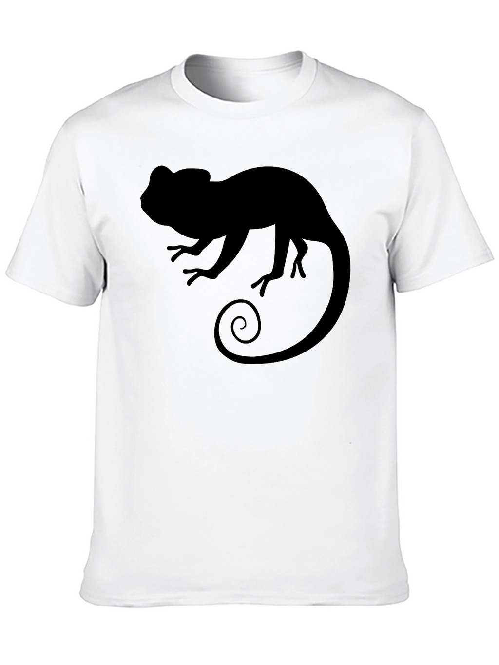Chameleon Graphic Tee - Stylish Mens Black T-Shirt