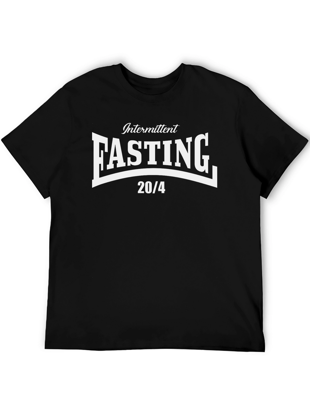 Intermittent Fasting 20/4 Black Graphic Tee