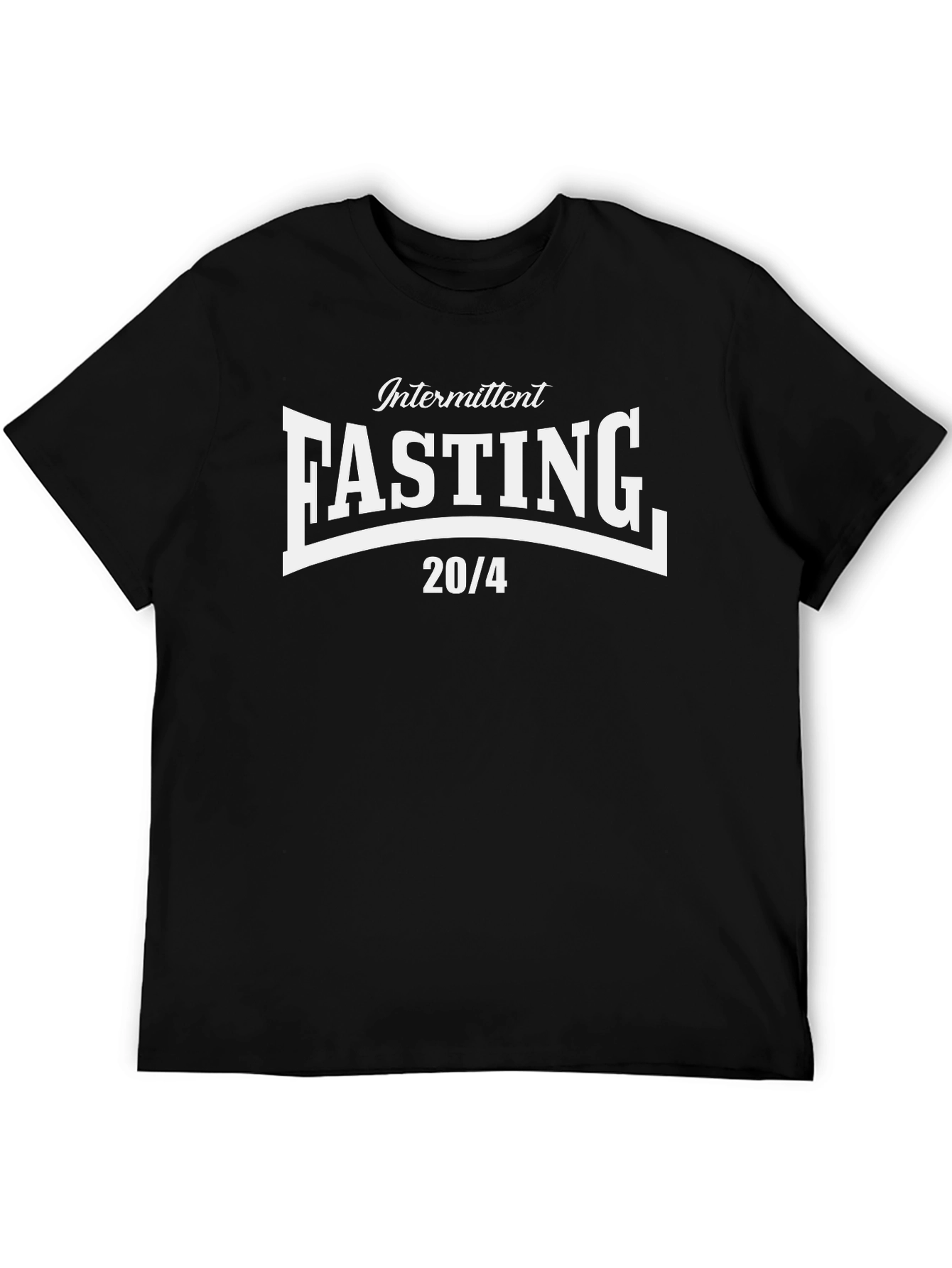 Intermittent Fasting 20/4 Black Graphic Tee