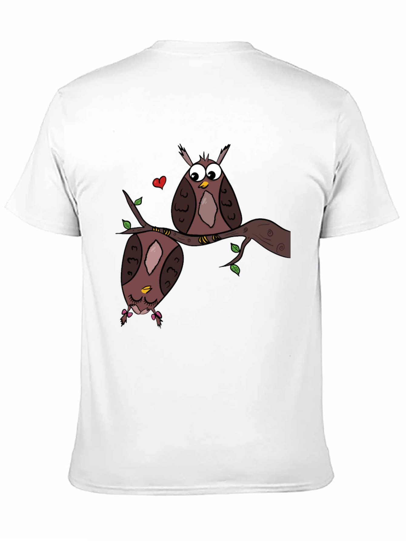 Owl Love Graphic Tee - Black Unisex T-Shirt