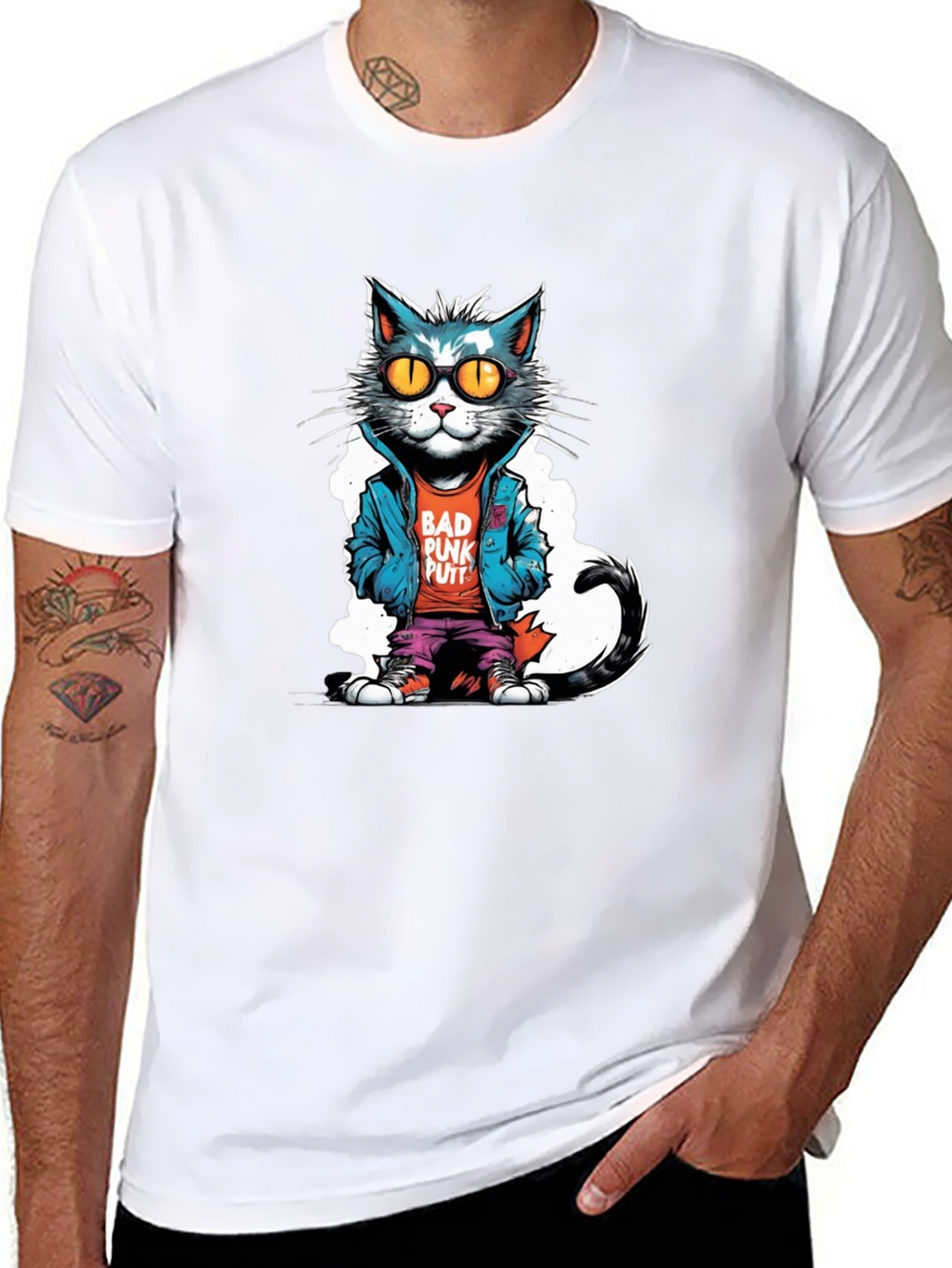 Bad Punk Putter Cat T-Shirt