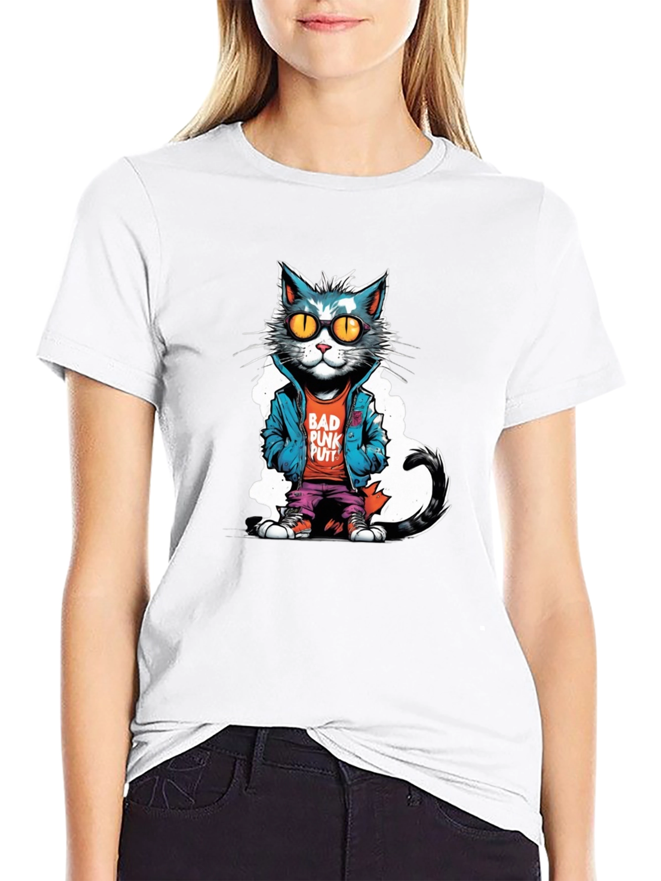 Bad Punk Putter Cat T-Shirt