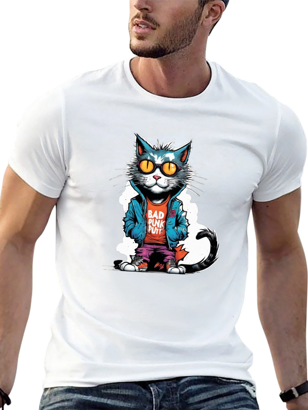 Bad Punk Putter Cat T-Shirt