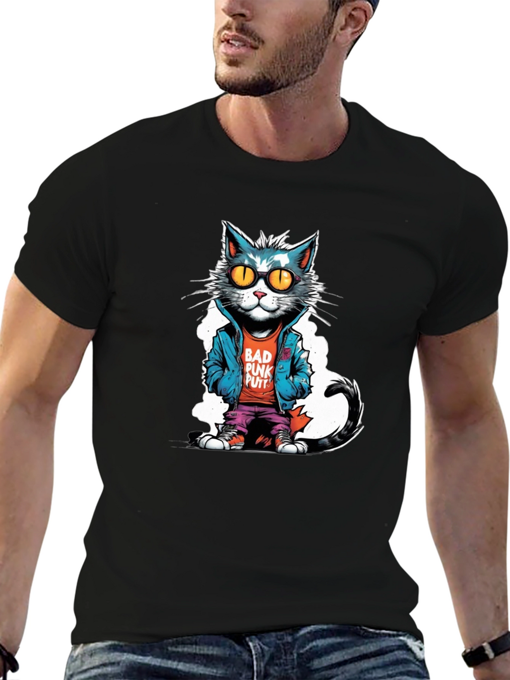 Bad Punk Putter Cat T-Shirt
