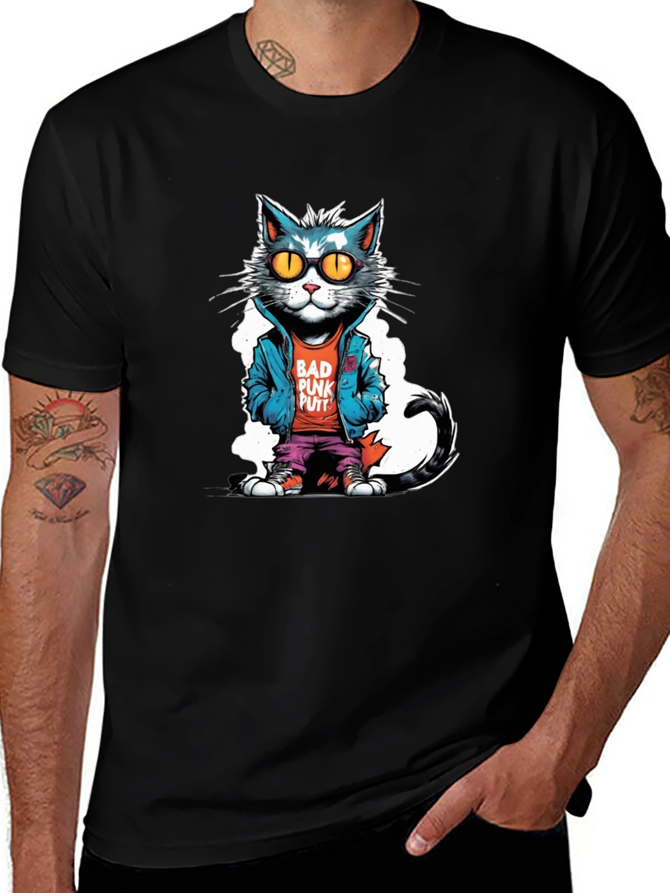 Bad Punk Putter Cat T-Shirt