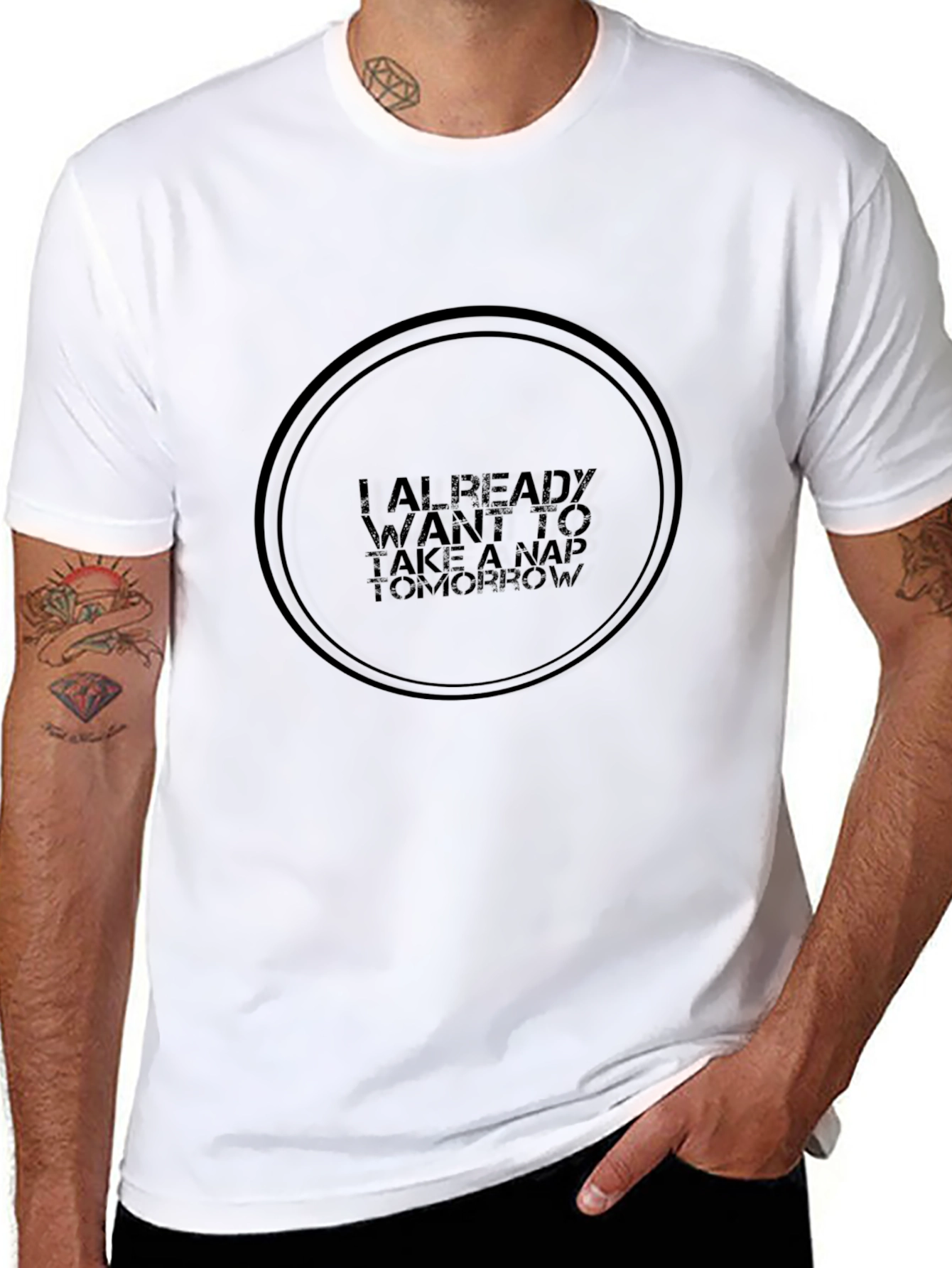 Funny Nap Tomorrow Black Graphic Tee