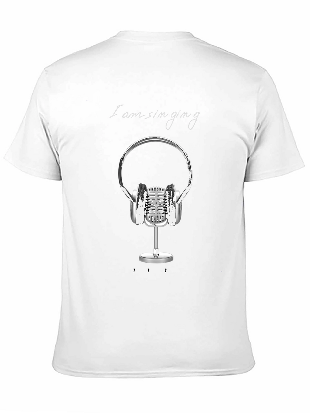 Singing Graphic Tee - Black Cotton T-Shirt
