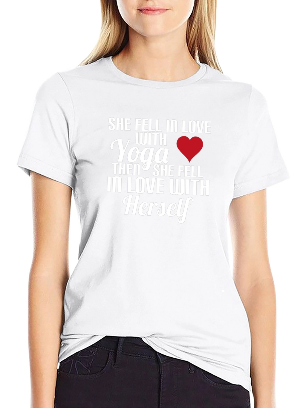 Yoga Lover Graphic Tee: She Fell In Love