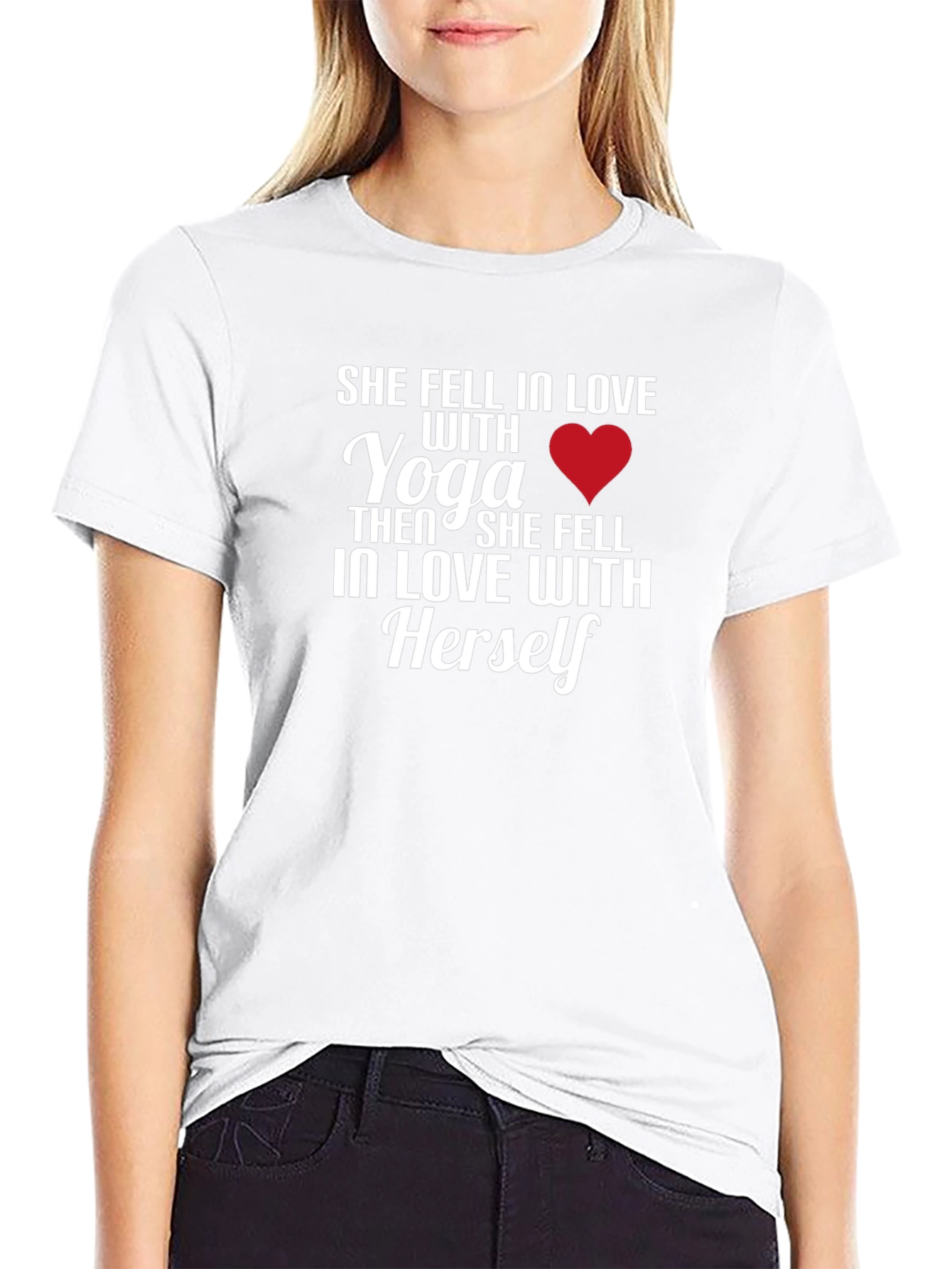Yoga Lover Graphic Tee: She Fell In Love