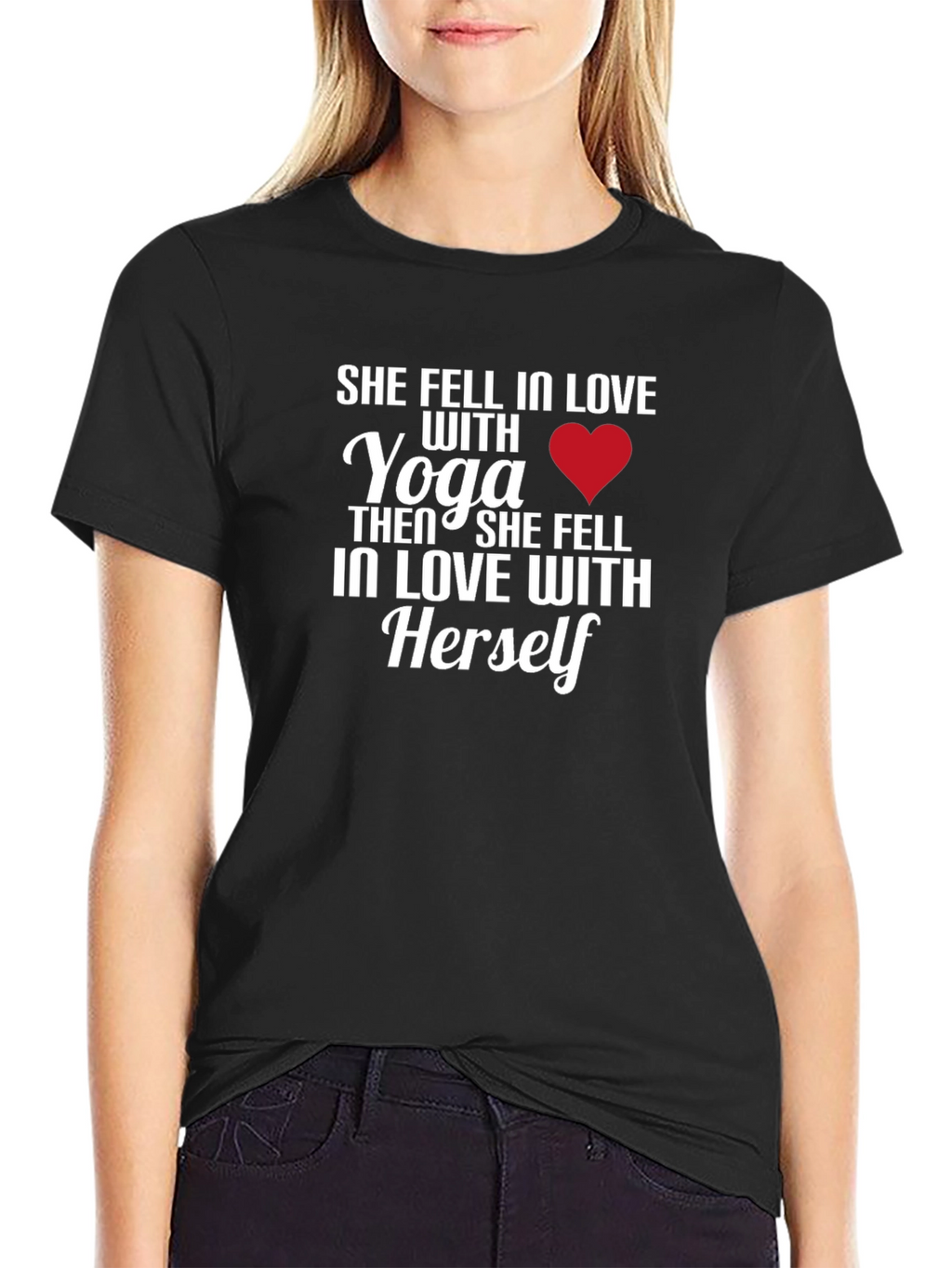 Yoga Lover Graphic Tee: She Fell In Love