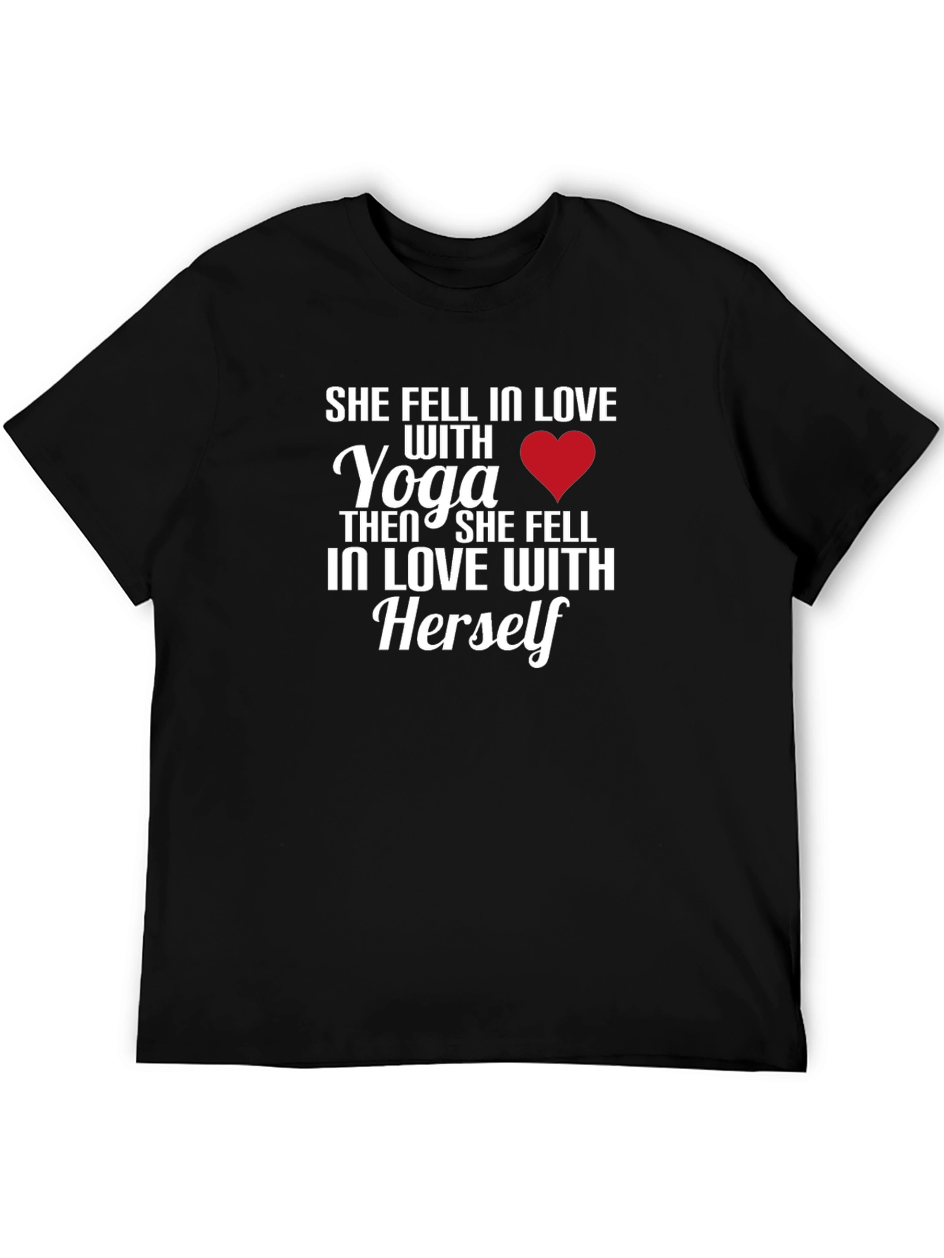 Yoga Lover Graphic Tee: She Fell In Love