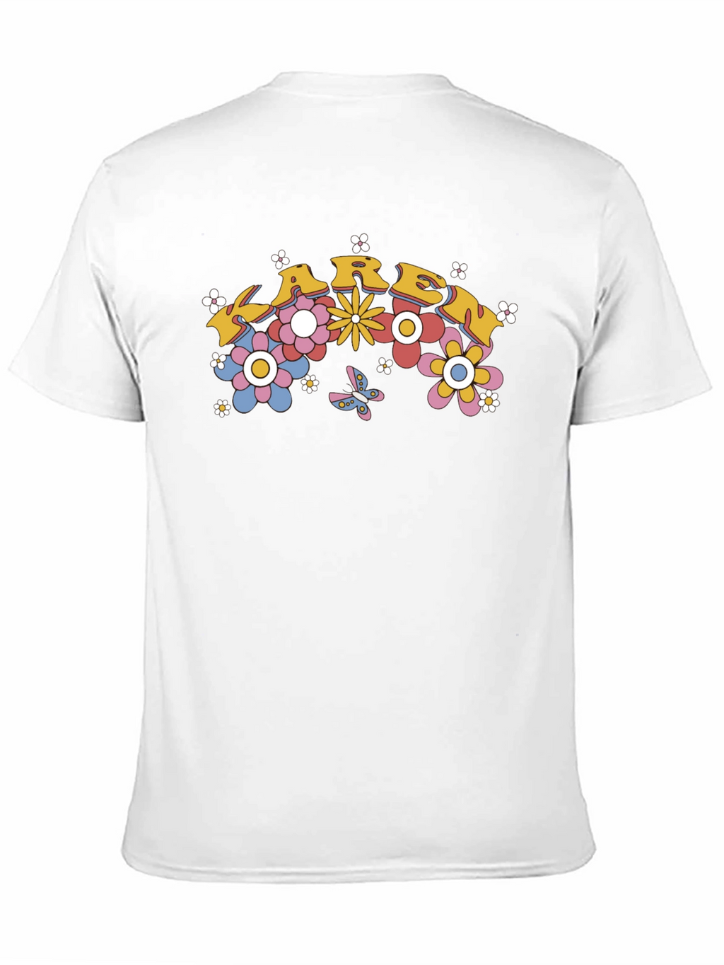 Retro Floral Karen T-Shirt - Groovy Design