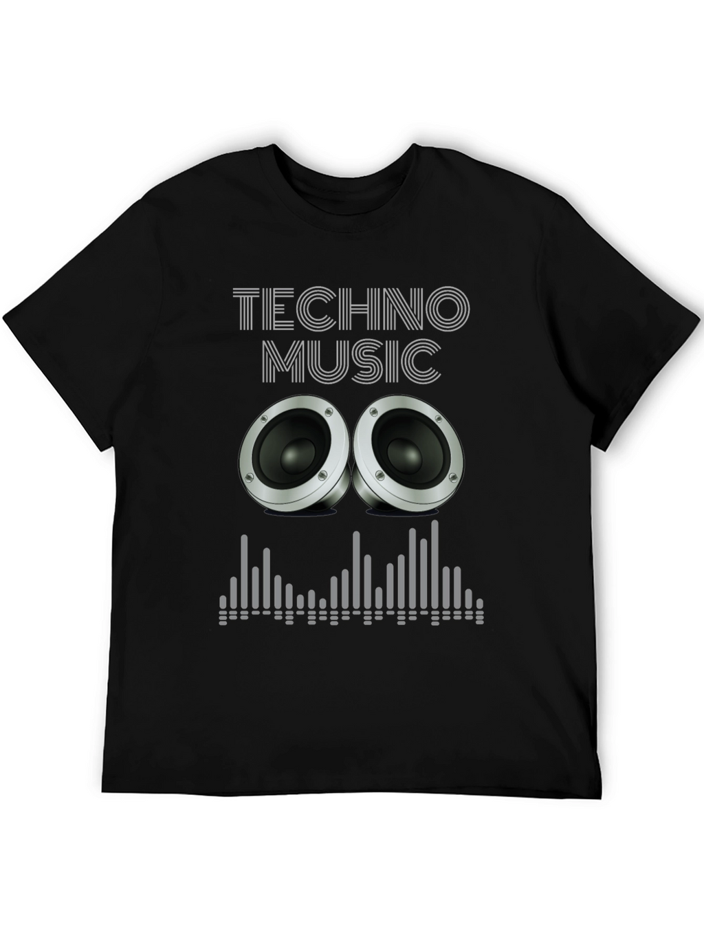Techno Music Graphic Tee - DJ Speaker Design