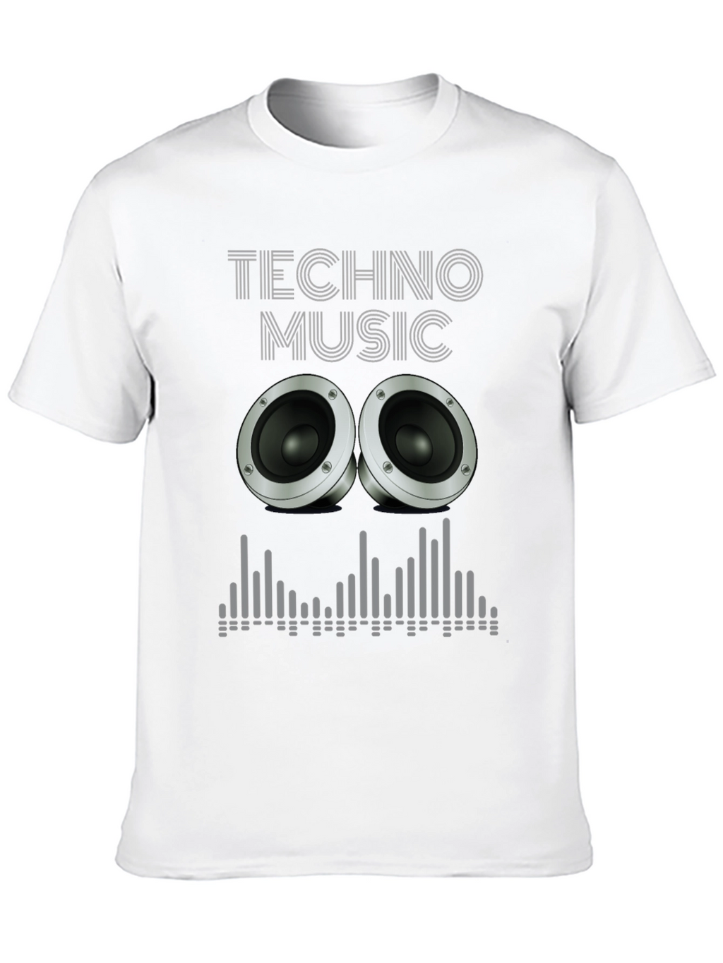 Techno Music Graphic Tee - DJ Speaker Design