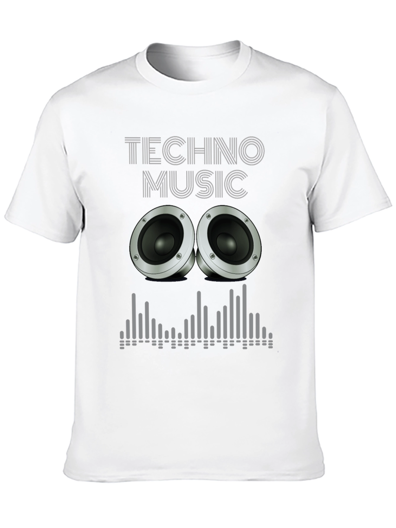 Techno Music Graphic Tee - DJ Speaker Design
