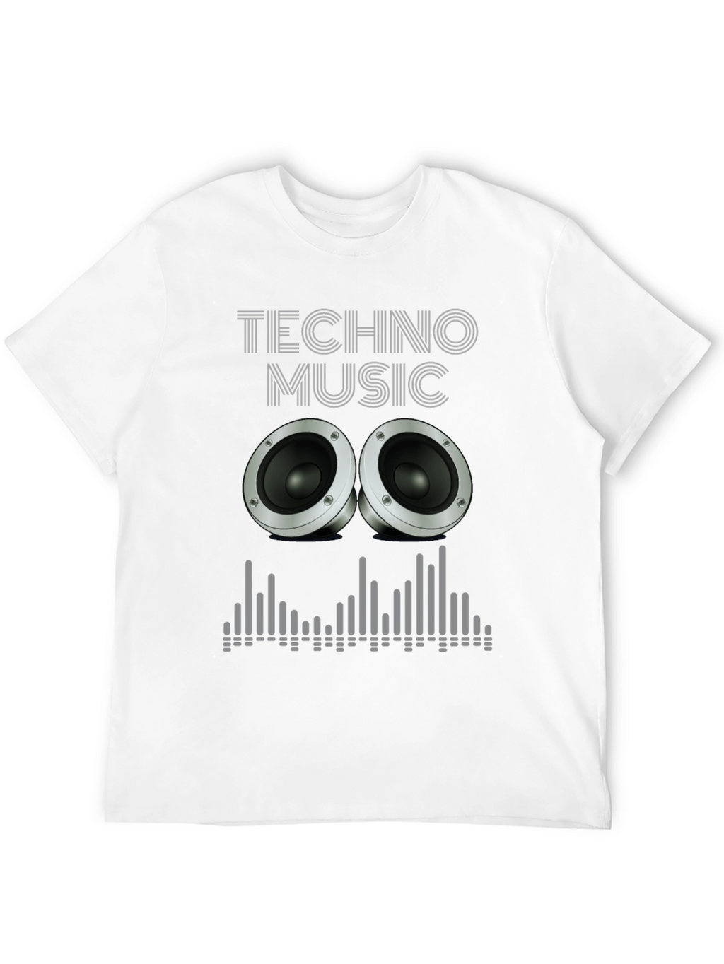 Techno Music Graphic Tee - DJ Speaker Design