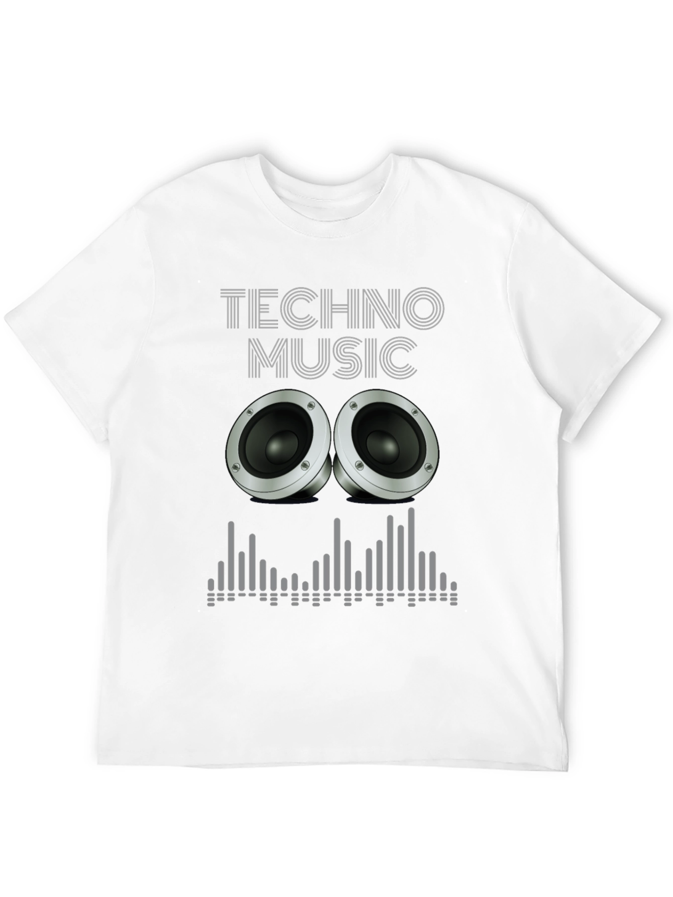 Techno Music Graphic Tee - DJ Speaker Design