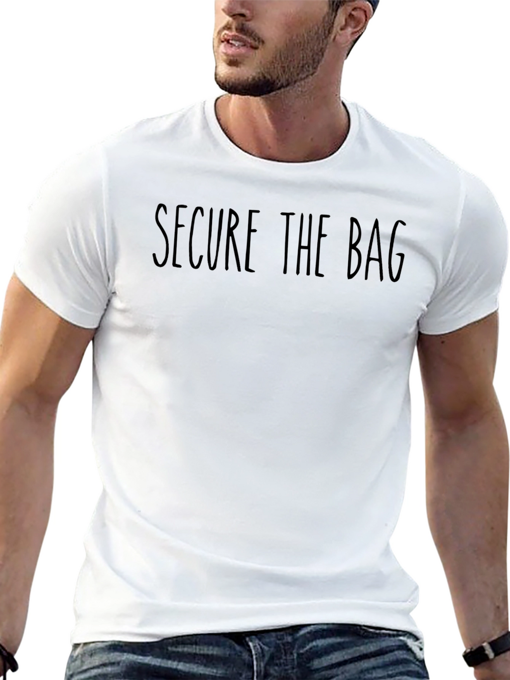 Secure The Bag Graphic T-Shirt - Mens Casual Tee