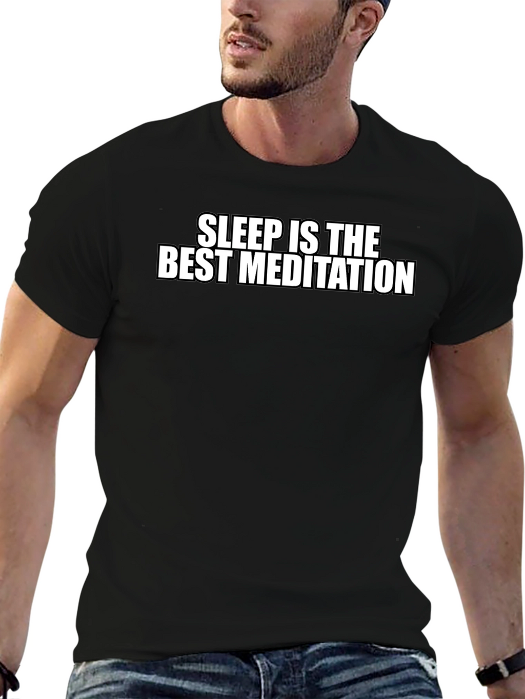 Sleep is the Best Meditation Graphic Tee
