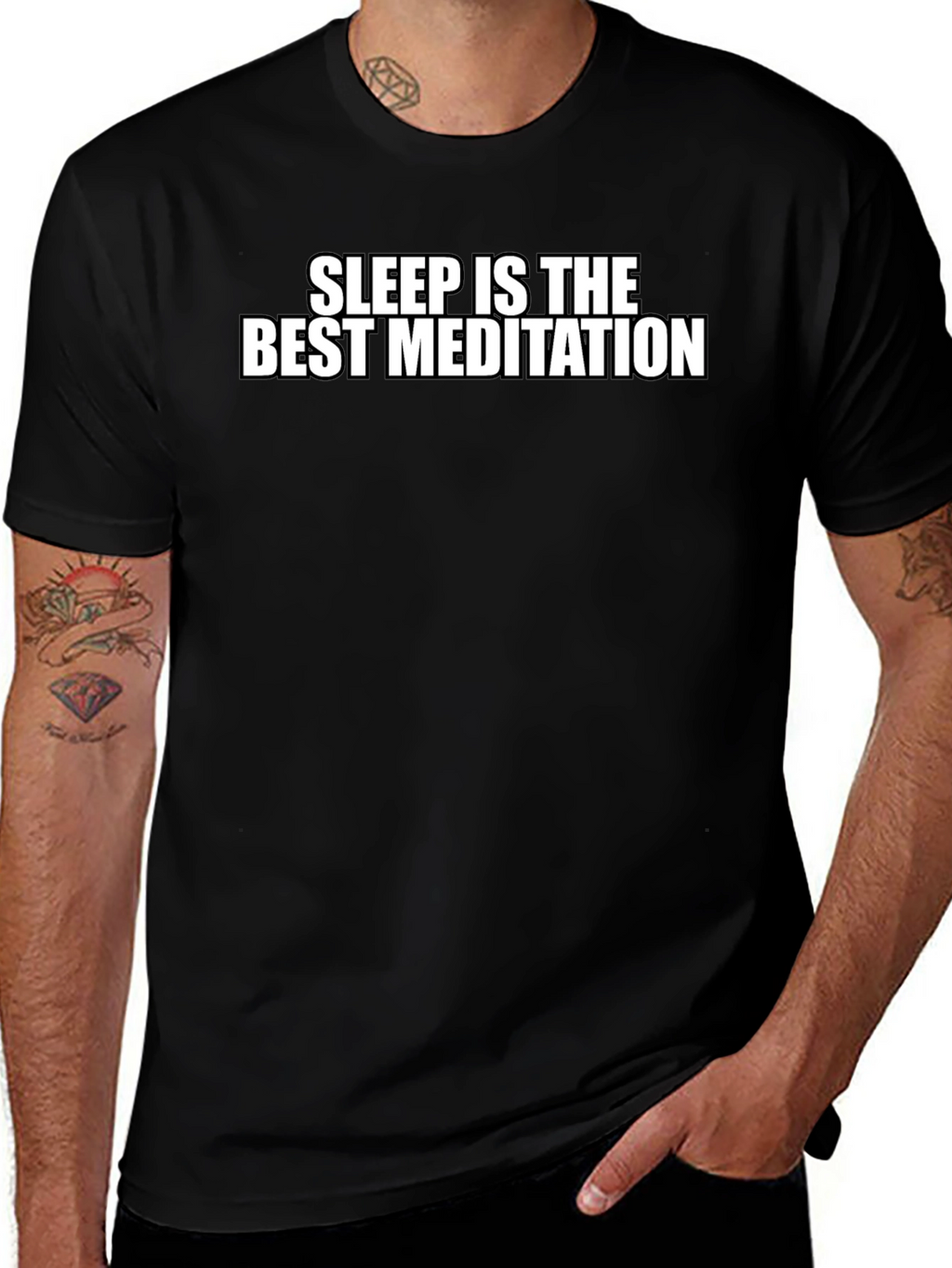Sleep is the Best Meditation Graphic Tee