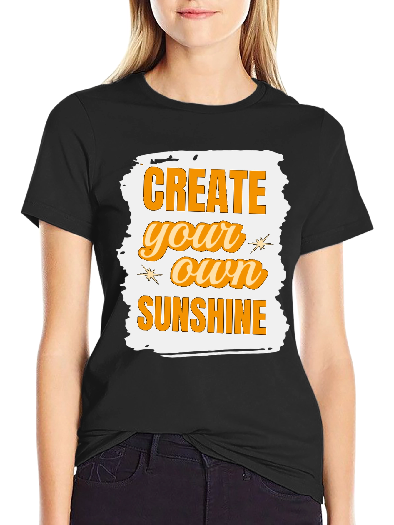 Create Your Own Sunshine Graphic Tee - Black
