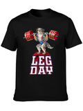 Dog Leg Day T-Shirt - Weightlifting Workout Tee