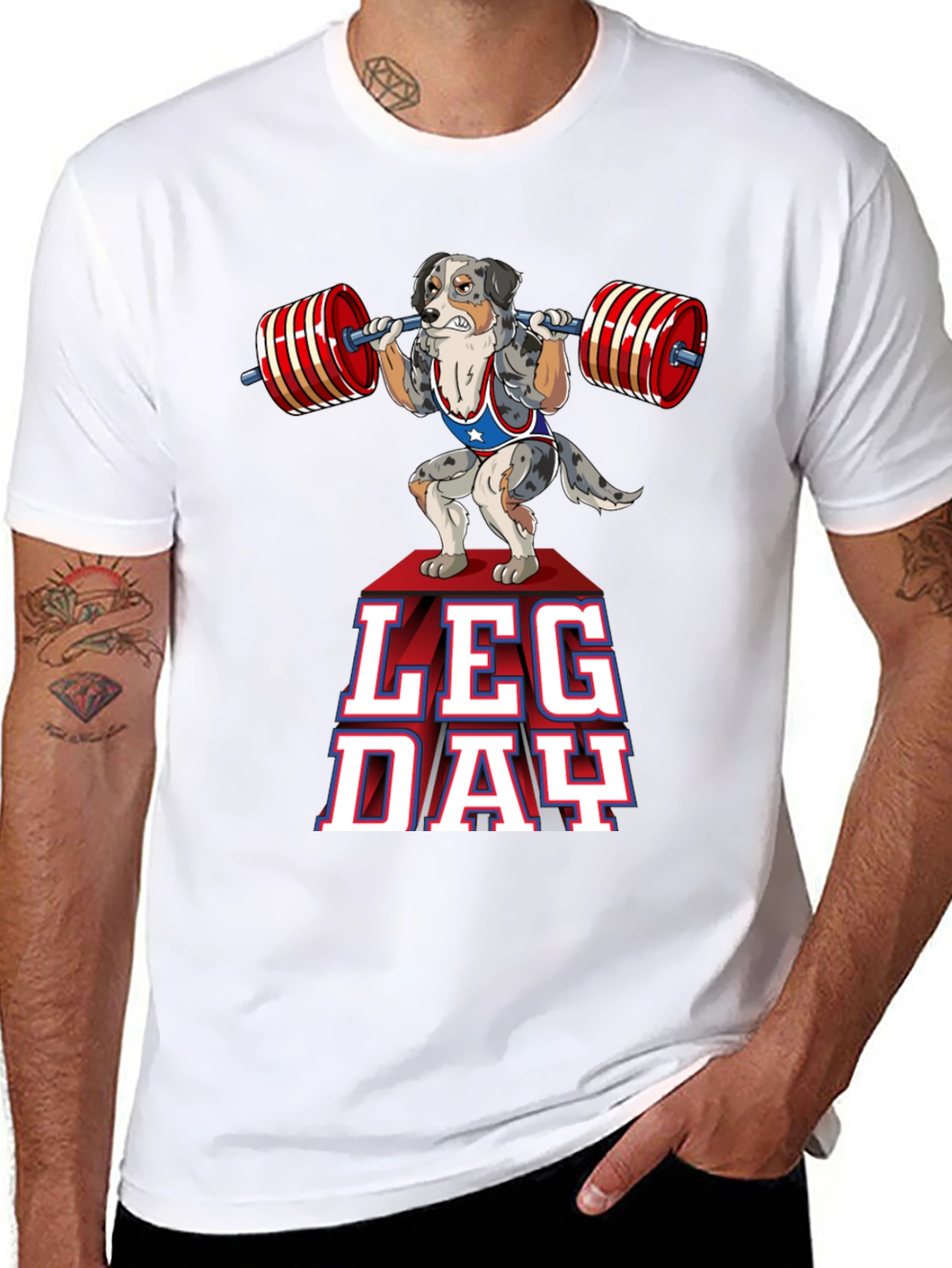 Dog Leg Day T-Shirt - Weightlifting Workout Tee