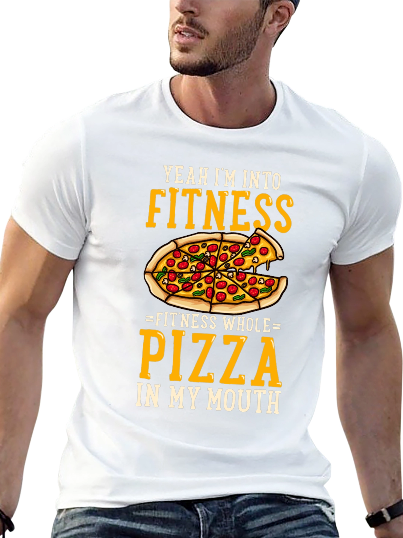 Funny Pizza Fitness T-Shirt