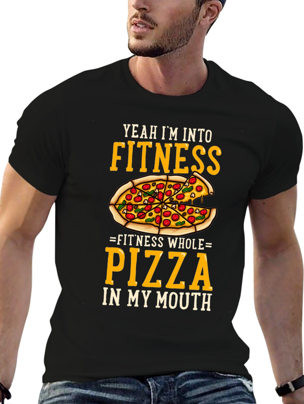 Funny Pizza Fitness T-Shirt
